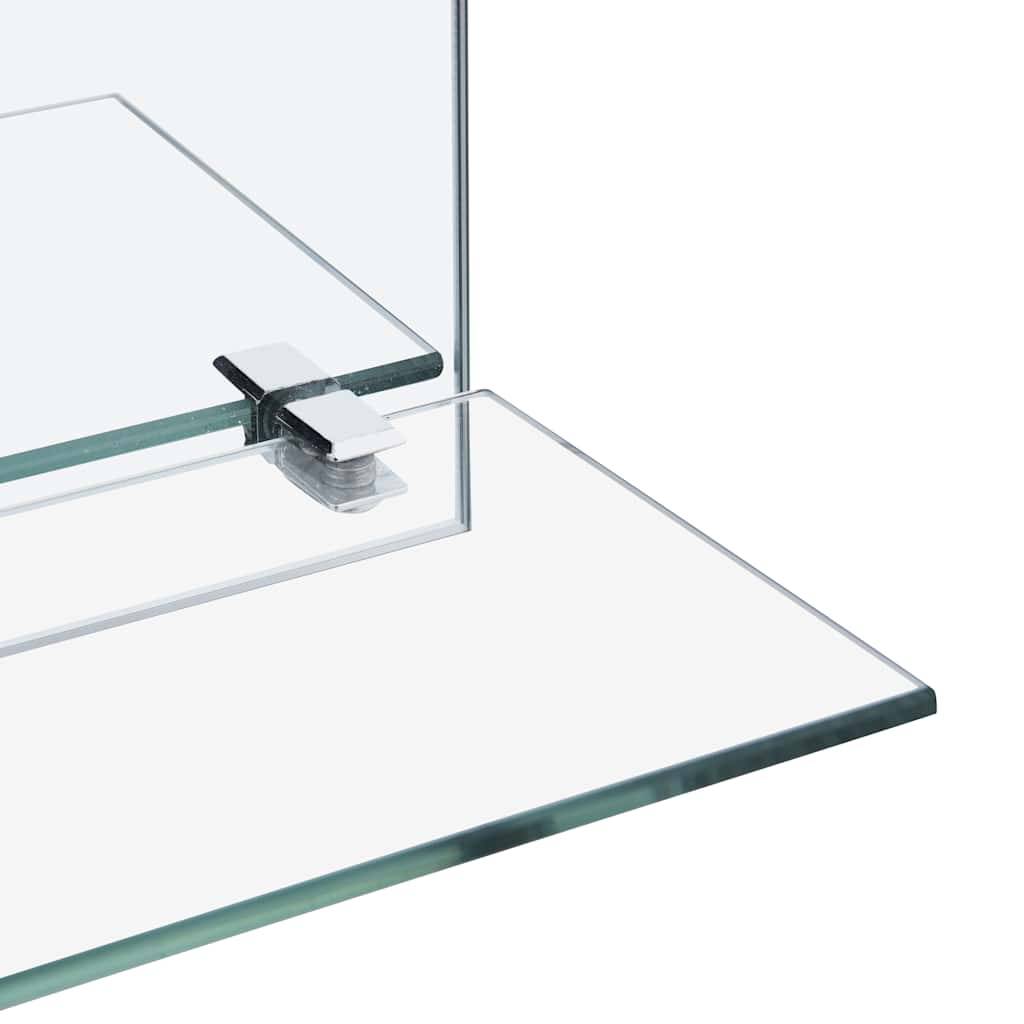 vidaXL Wandspiegel mit Regal 40x40 cm Hartglas