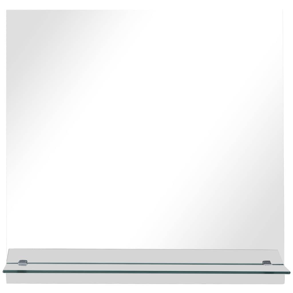 vidaXL Wandspiegel mit Regal 40x40 cm Hartglas