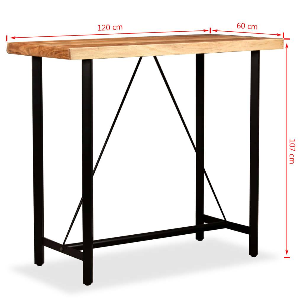 vidaXL 5-tlg. Bar-Set Massivholz Akazie und Altholz