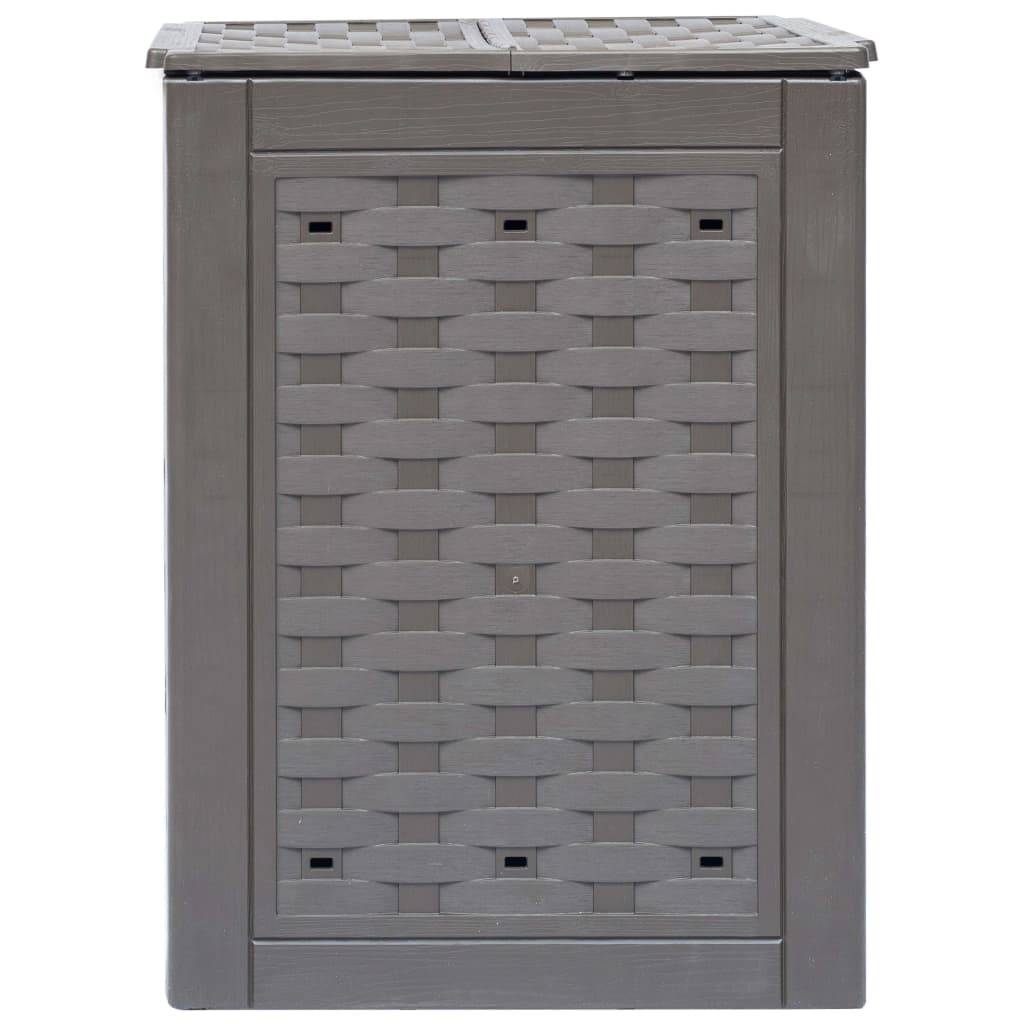 vidaXL Gartenkomposter 2 Stk. Braun 60x60x83cm 600 L Kunststoff Rattan