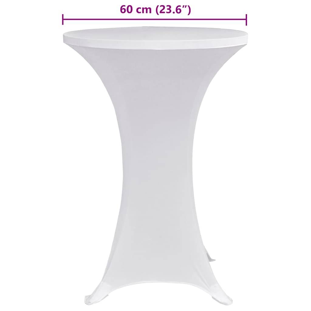vidaXL Stehtischhussen 4 Stk. Ø 60 cm Weiß Stretch