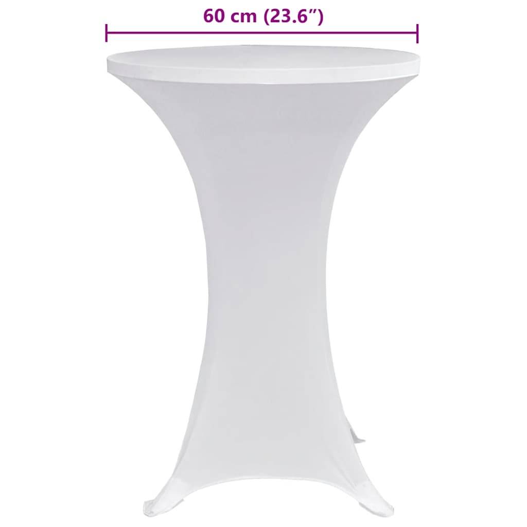 vidaXL Stehtischhussen 4 Stk. Ø 70 cm Weiß Stretch