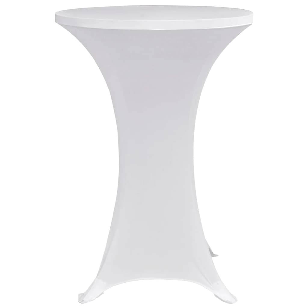 vidaXL Stehtischhussen 4 Stk. Ø 70 cm Weiß Stretch