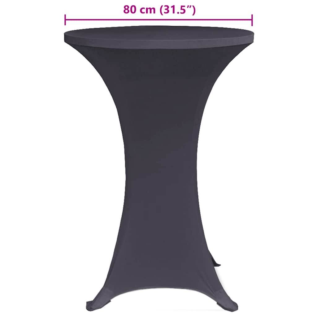 vidaXL Stretch-Tischhussen 4 Stk. 80 cm Anthrazit