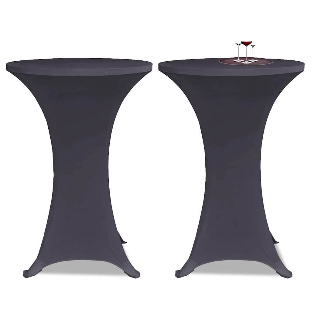 vidaXL Stretch-Tischhussen 4 Stk. 80 cm Anthrazit