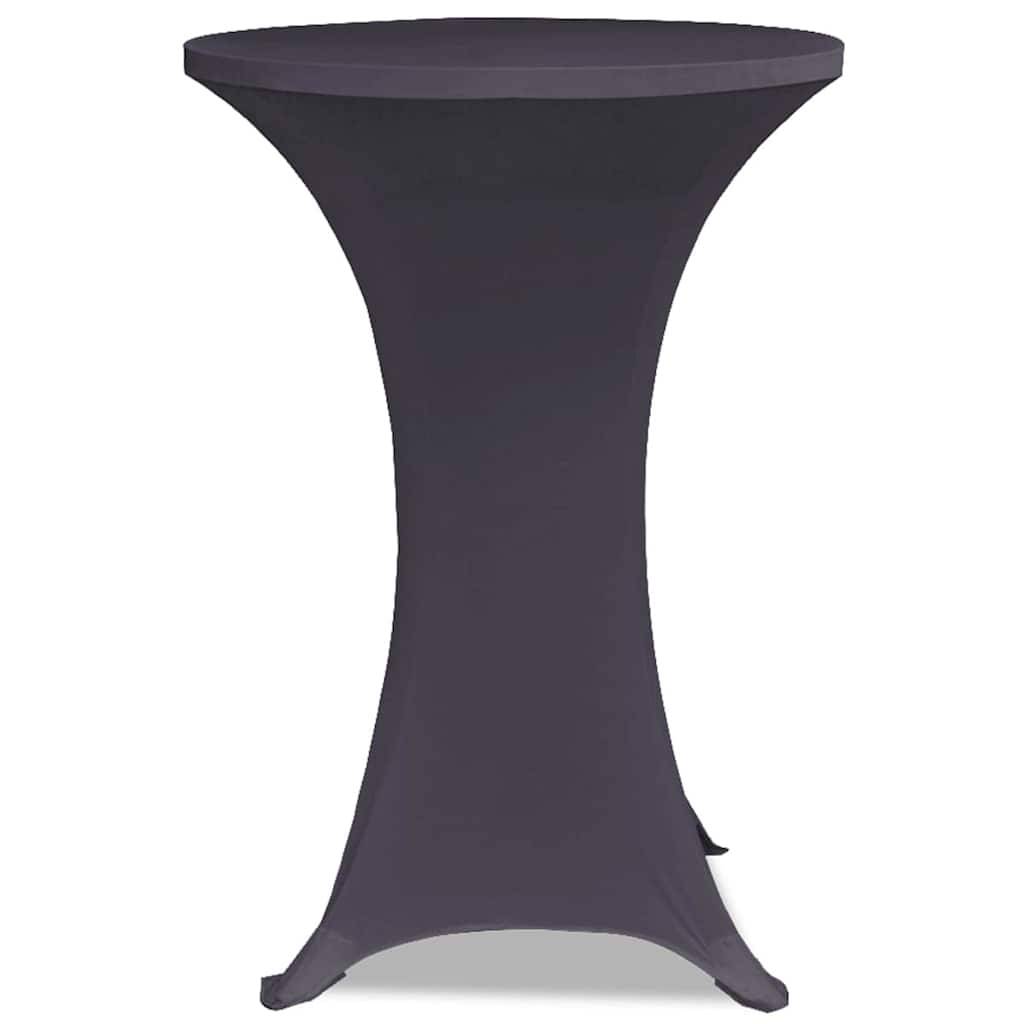 vidaXL Stretch-Tischhussen 4 Stk. 80 cm Anthrazit