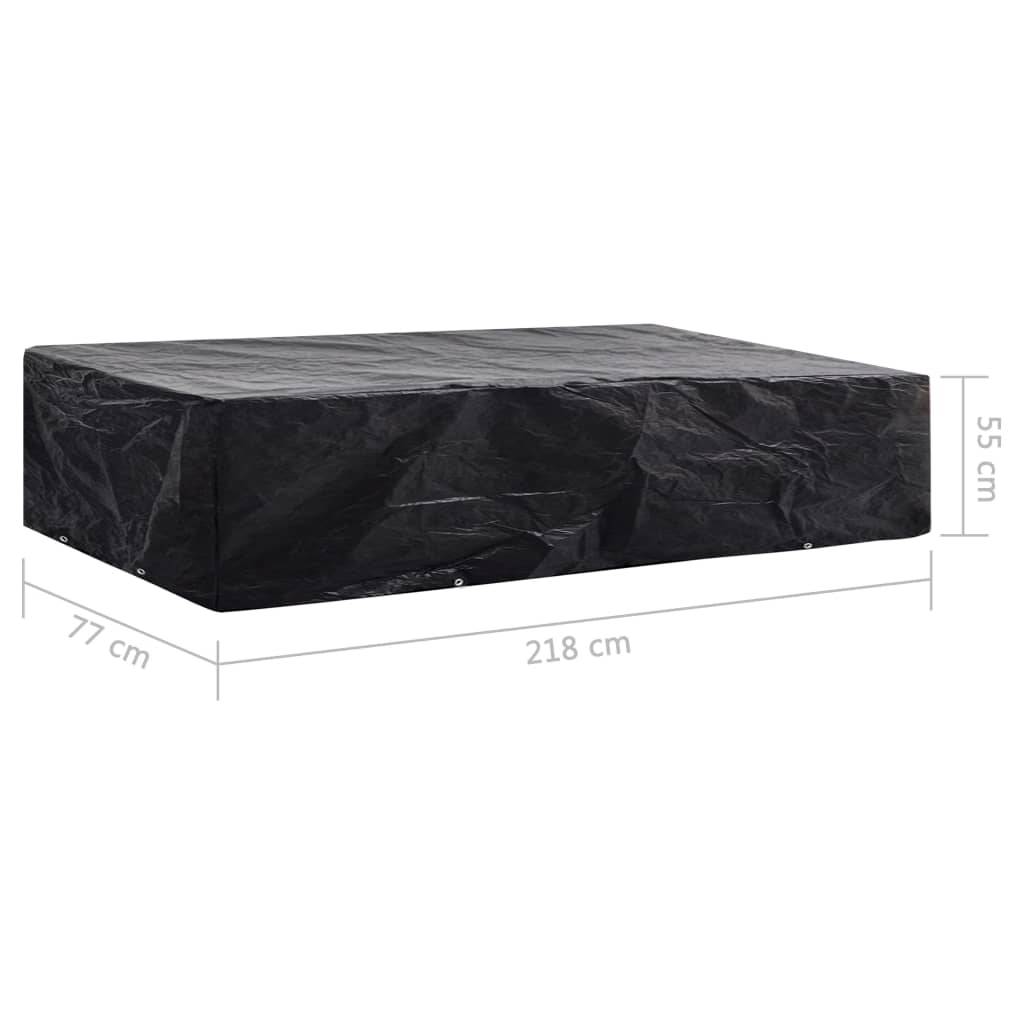 vidaXL Gartenliege-Abdeckungen 2 Stk. 8 Ösen 218x77x55 cm
