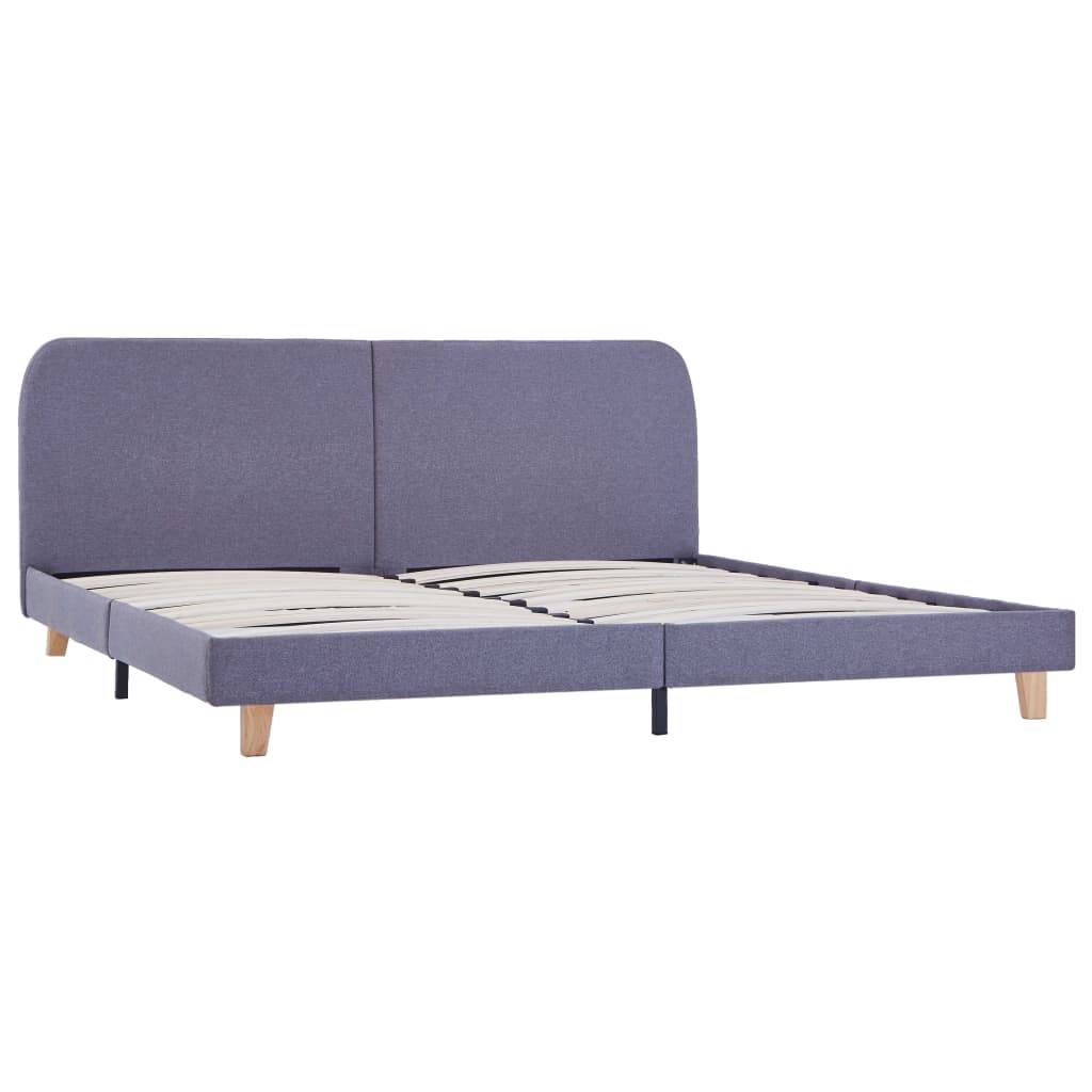 vidaXL Bettgestell Hellgrau Stoff 180x200 cm