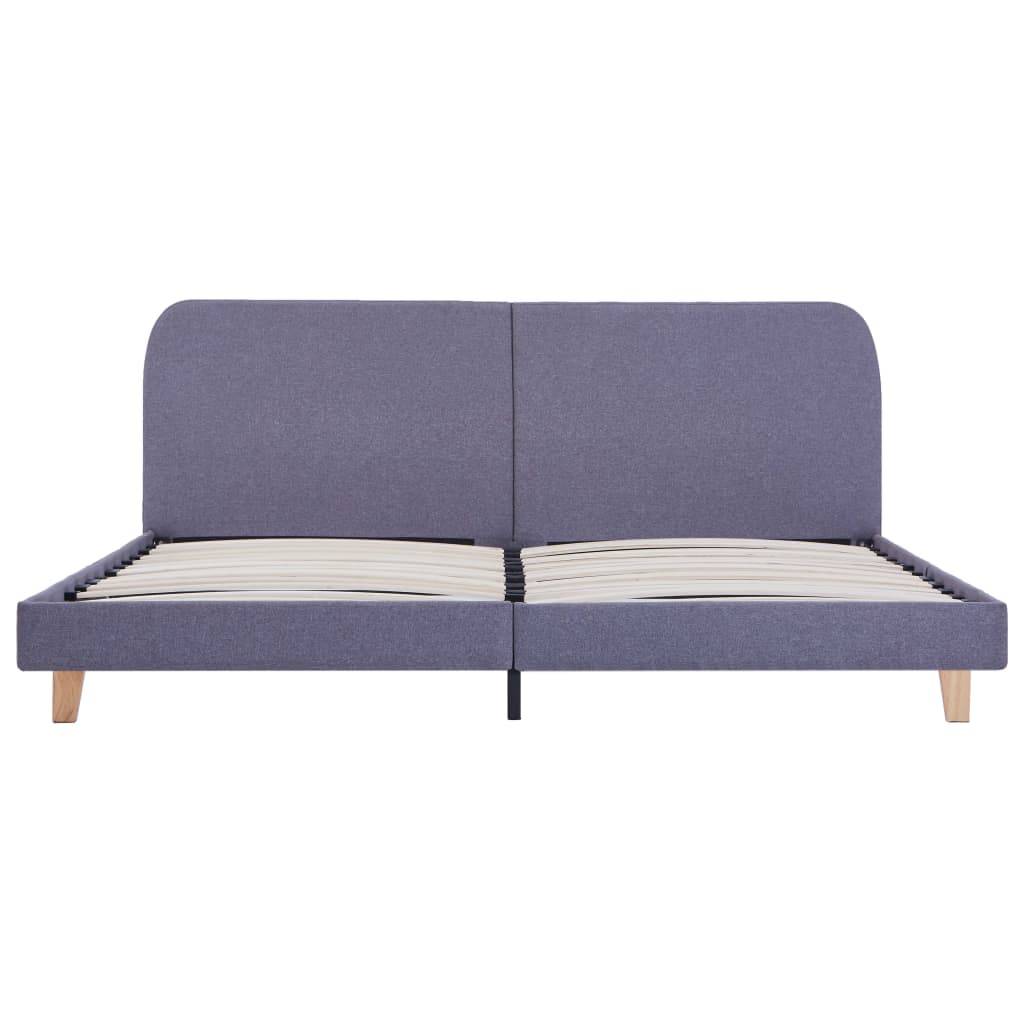 vidaXL Bettgestell Hellgrau Stoff 180x200 cm