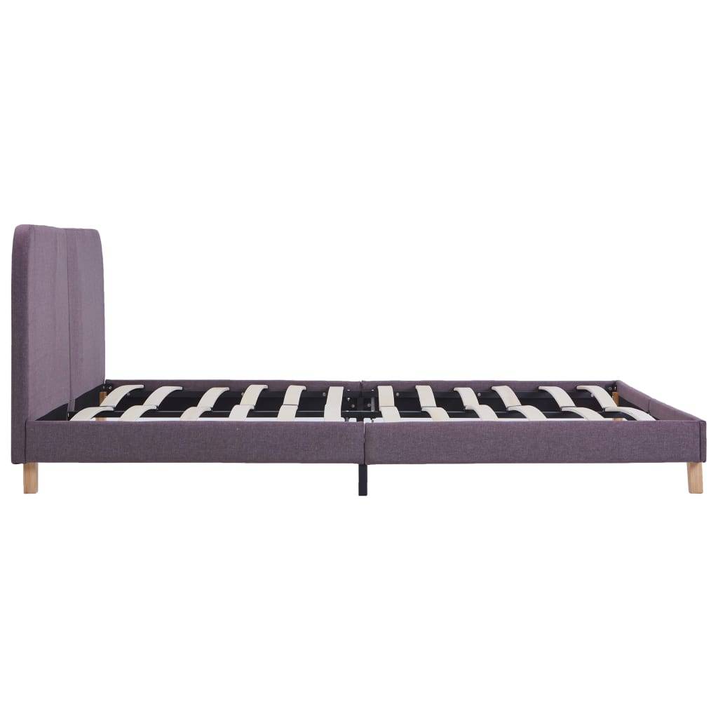vidaXL Bettgestell Taupe Stoff 180x200 cm