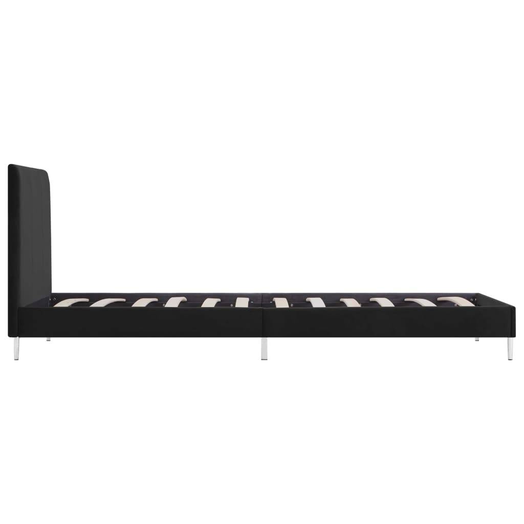vidaXL Bettgestell Schwarz Stoff 90x200 cm
