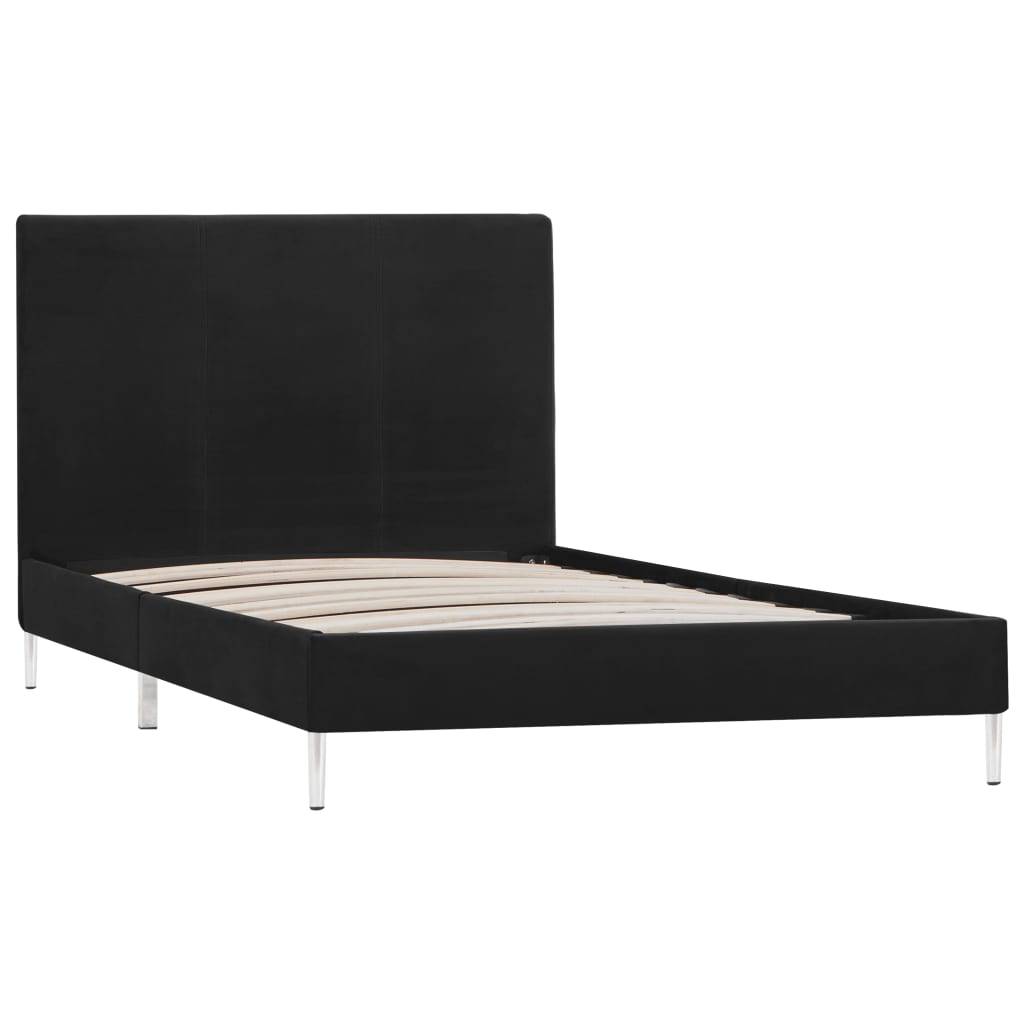 vidaXL Bettgestell Schwarz Stoff 90x200 cm