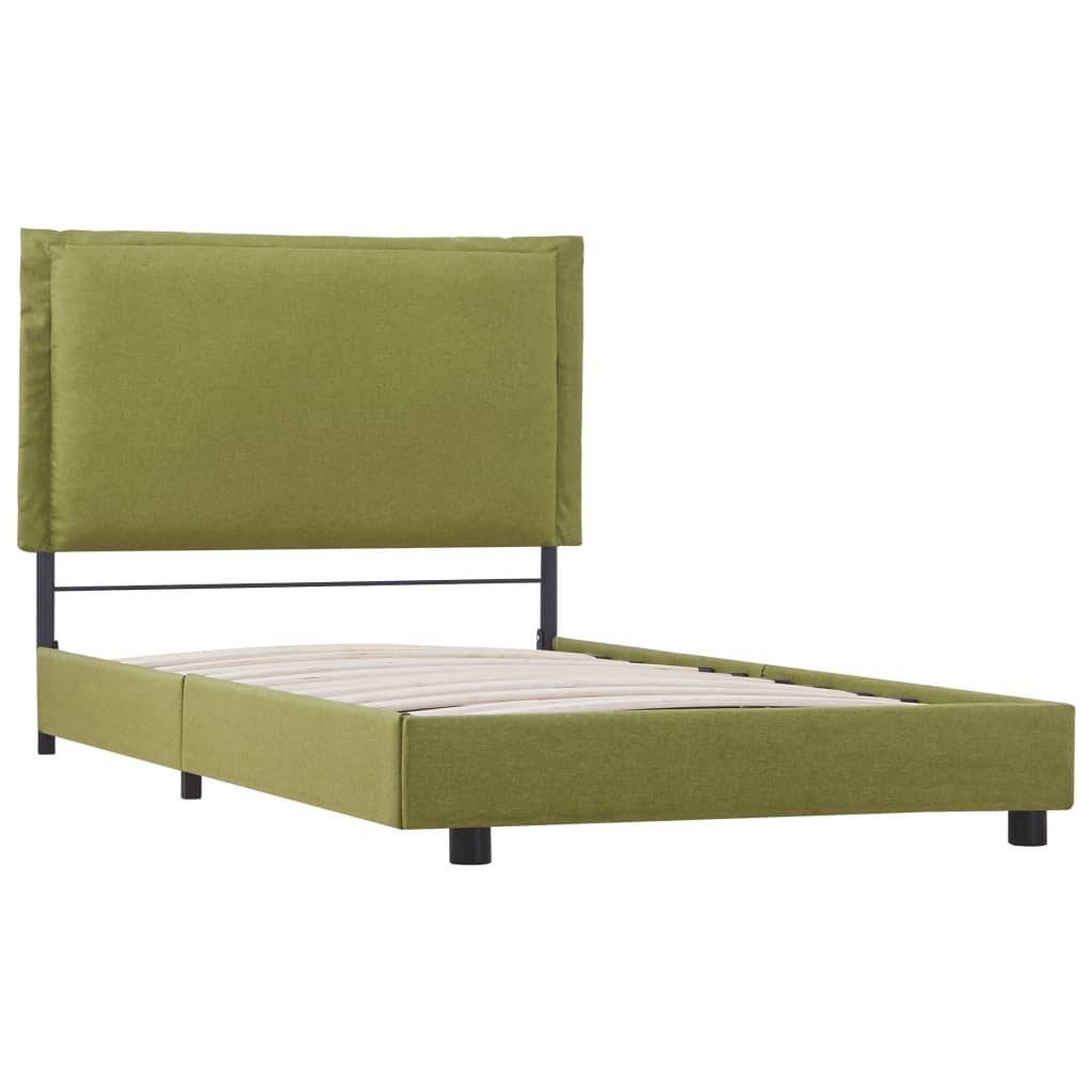 vidaXL Bettgestell Grün Stoff 90x200 cm
