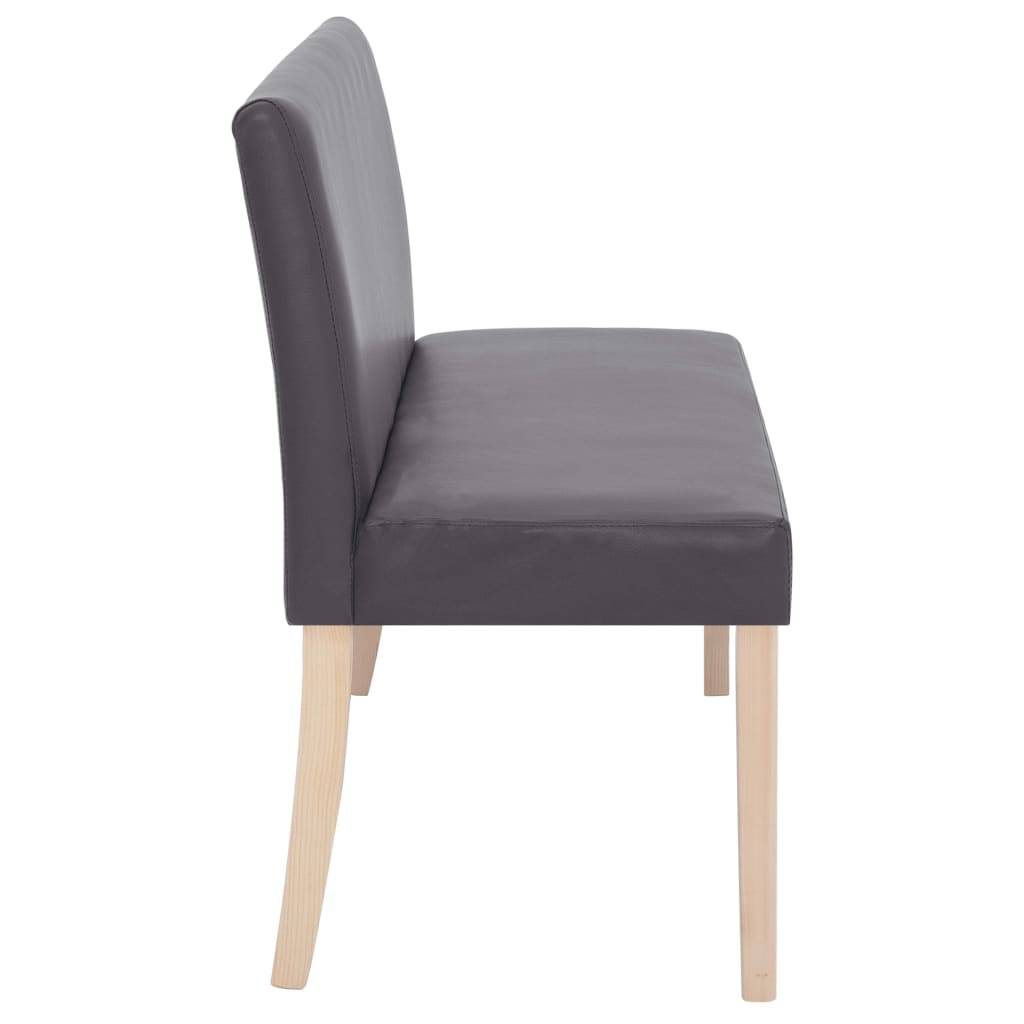 vidaXL Sitzbank 139,5 cm Grau Kunstleder
