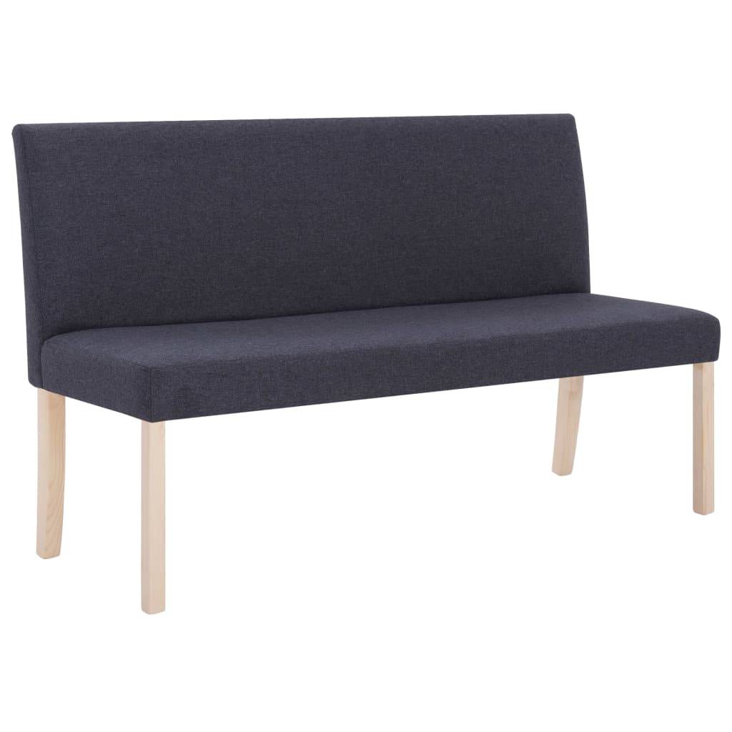 vidaXL Sitzbank 139,5 cm Dunkelgrau Polyester