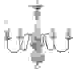 vidaXL Kronleuchter Antik Weiß 5×E14-Glühbirnen