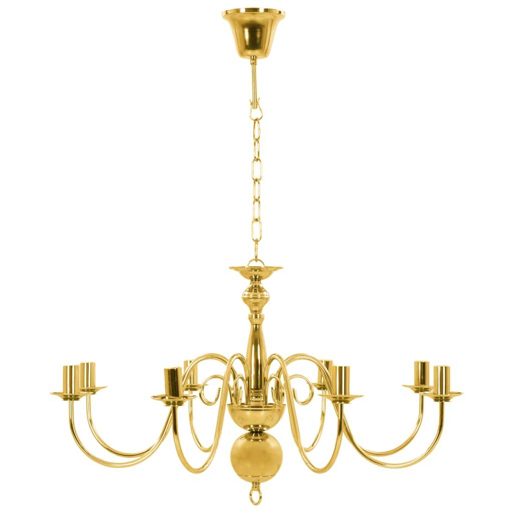 vidaXL Kronleuchter Golden für 8 x E14 Glühbirnen