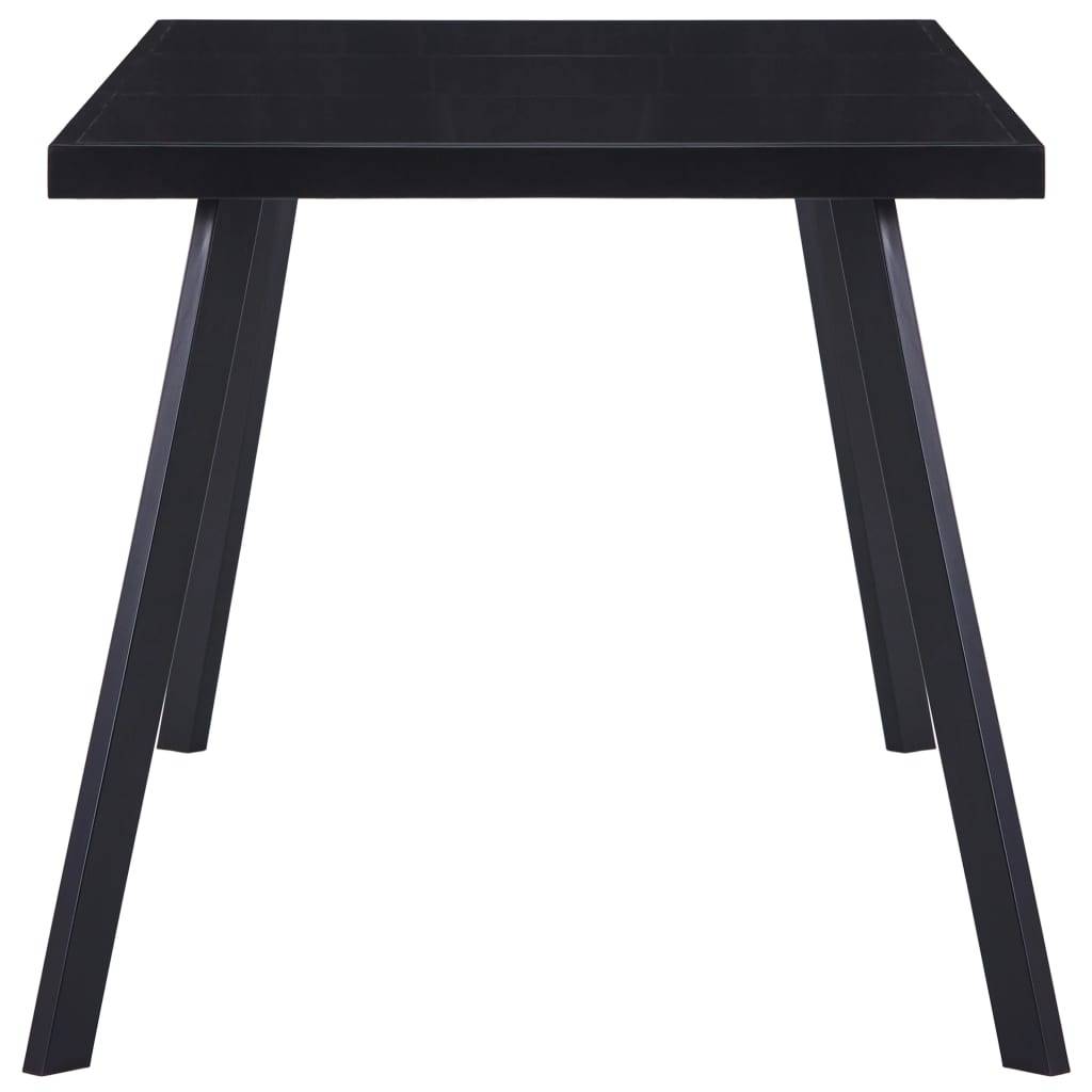 vidaXL Esstisch Schwarz 180 x 90 x 75 cm Hartglas