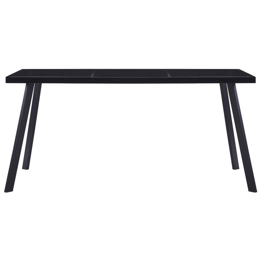 vidaXL Esstisch Schwarz 180 x 90 x 75 cm Hartglas