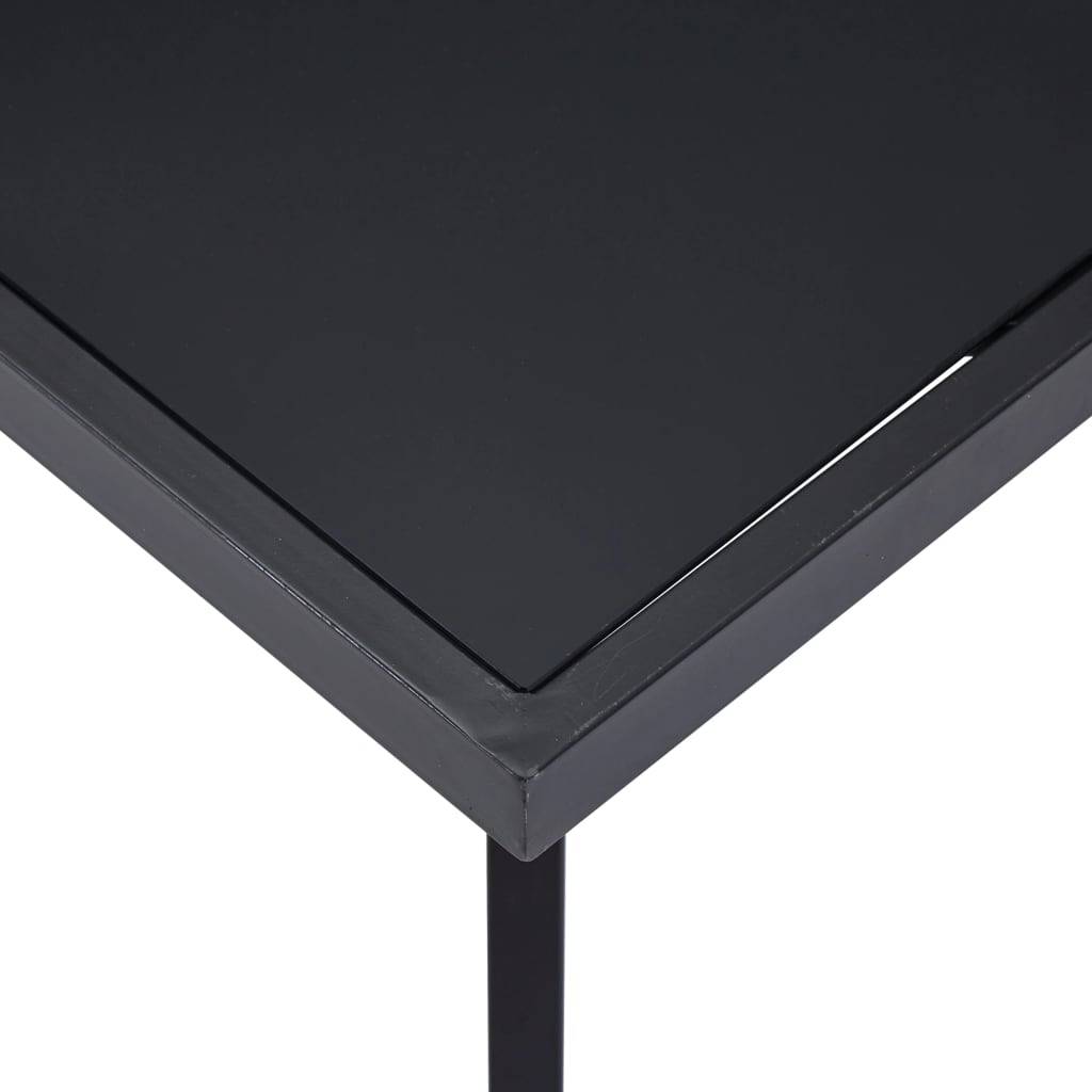 vidaXL Esstisch Schwarz 180 x 90 x 75 cm Hartglas