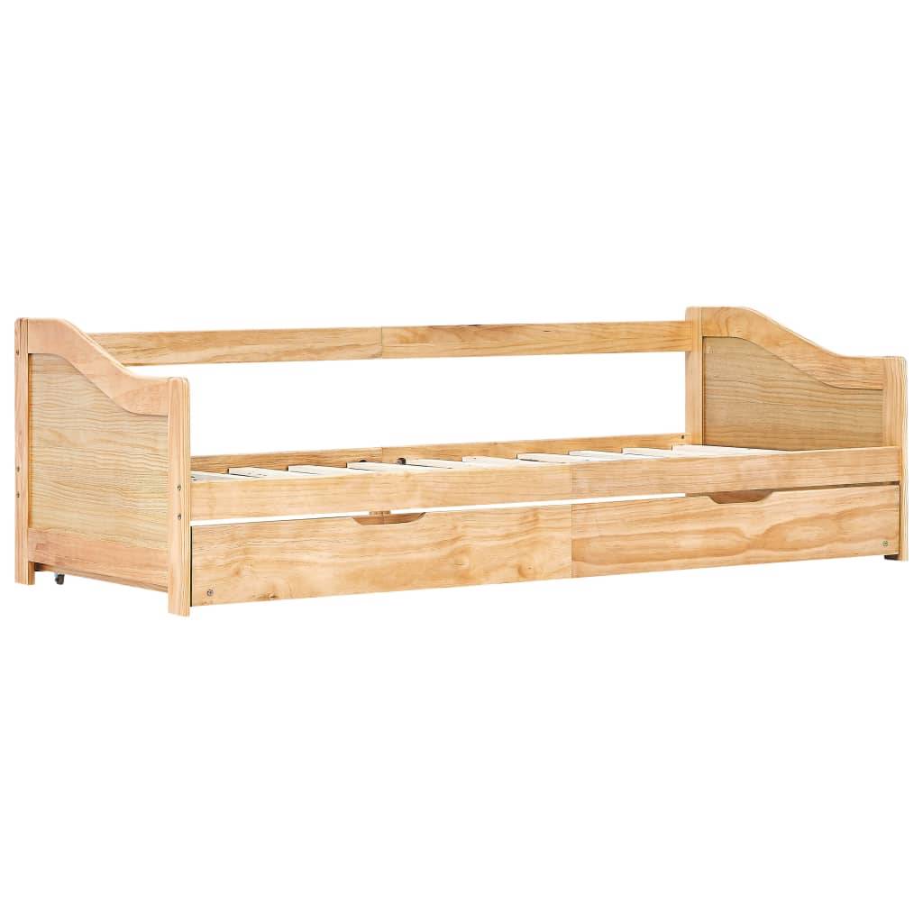 vidaXL Ausziehsofa Bettgestell Kiefernholz 90×200 cm