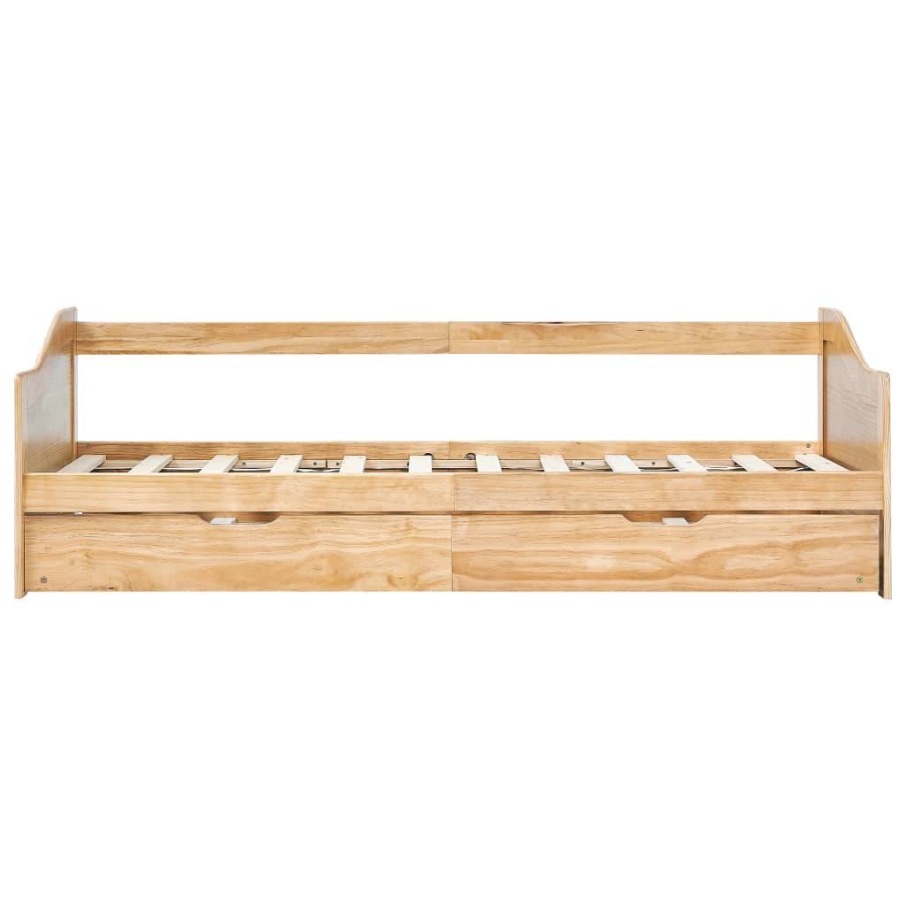vidaXL Ausziehsofa Bettgestell Kiefernholz 90×200 cm