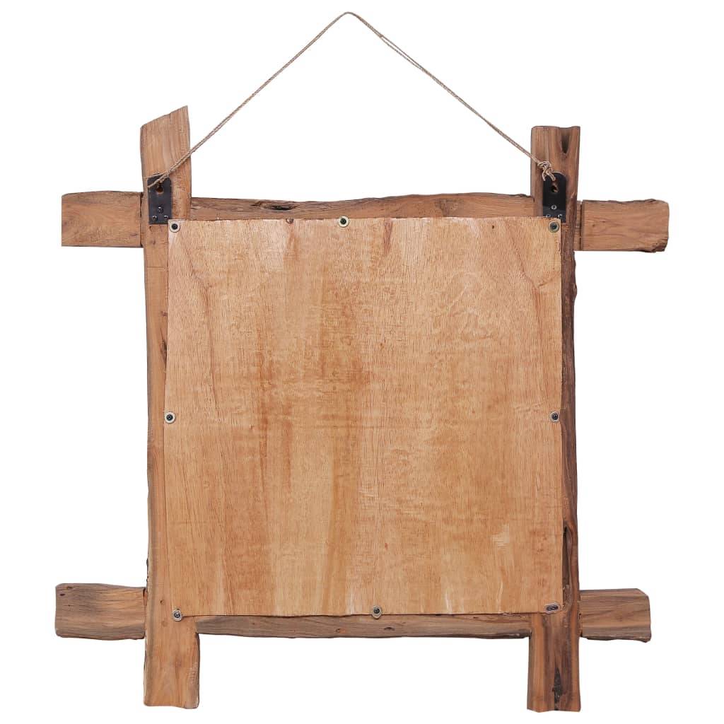 vidaXL Holzspiegel Natur 70x70 cm Recyceltes Teakholz
