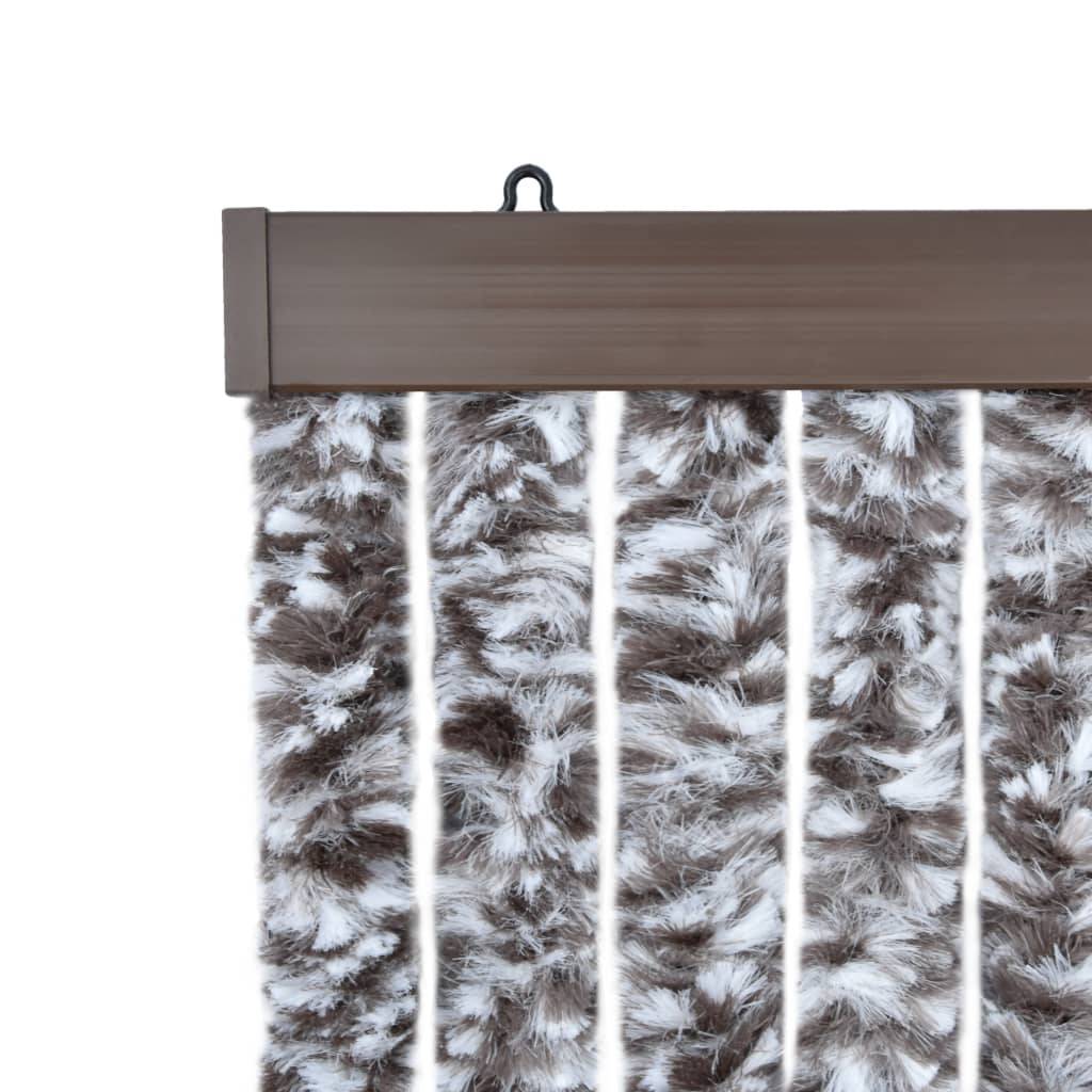 vidaXL Insektenschutz-Vorhang Braun und Beige 56x185 cm Chenille