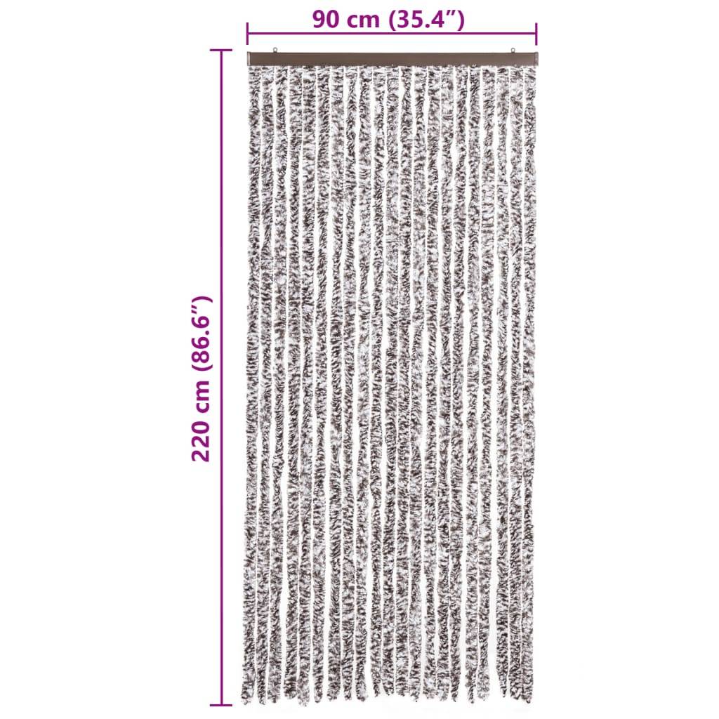 vidaXL Insektenschutz-Vorhang Braun und Beige 90x220 cm Chenille