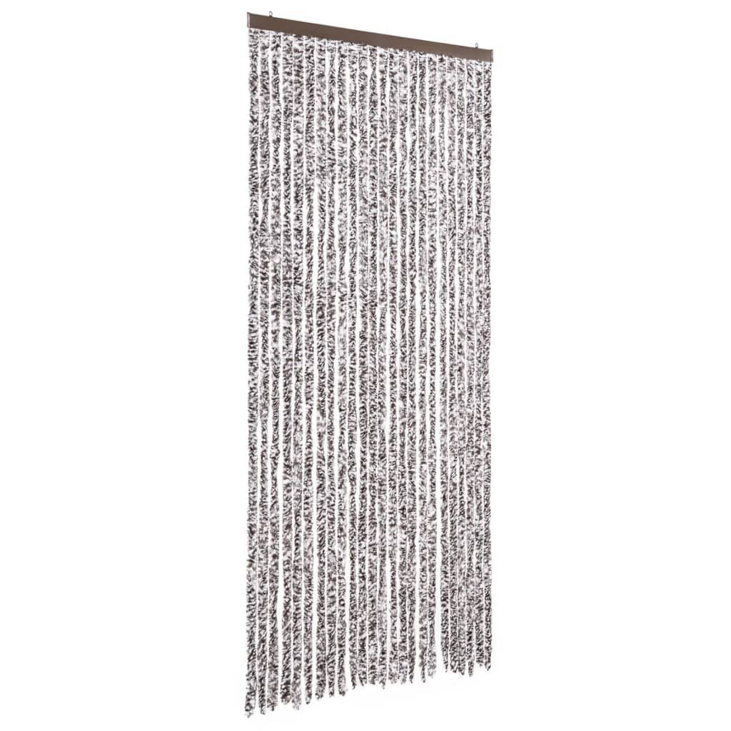 vidaXL Insektenschutz-Vorhang Braun und Beige 100x220 cm Chenille