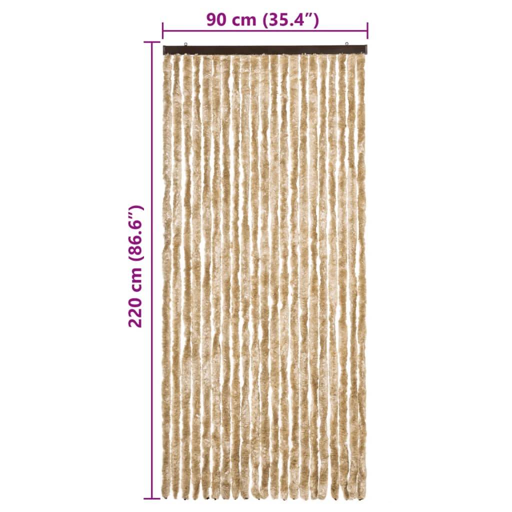 vidaXL Insektenschutz-Vorhang Beige 90x220 cm Chenille