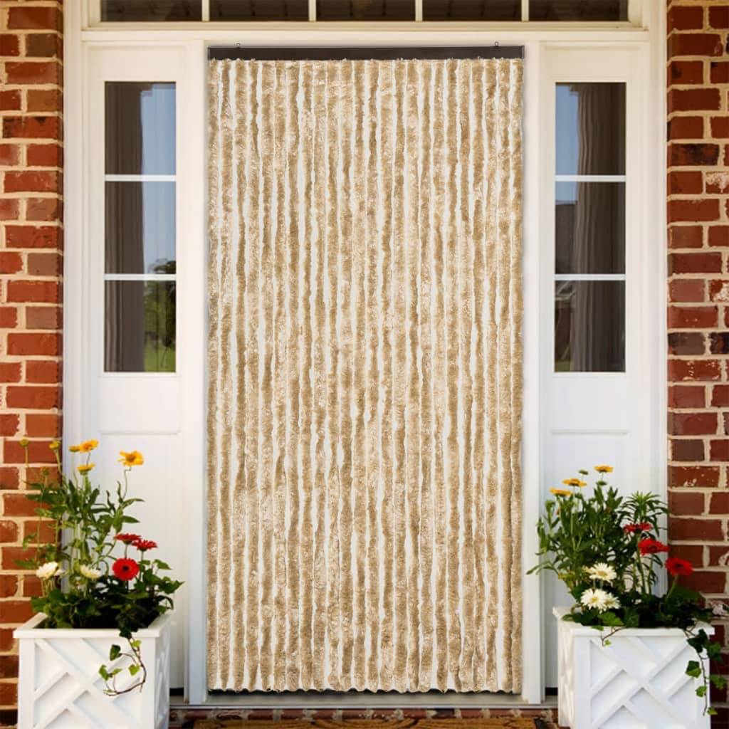 vidaXL Insektenschutz-Vorhang Beige 100x220 cm Chenille