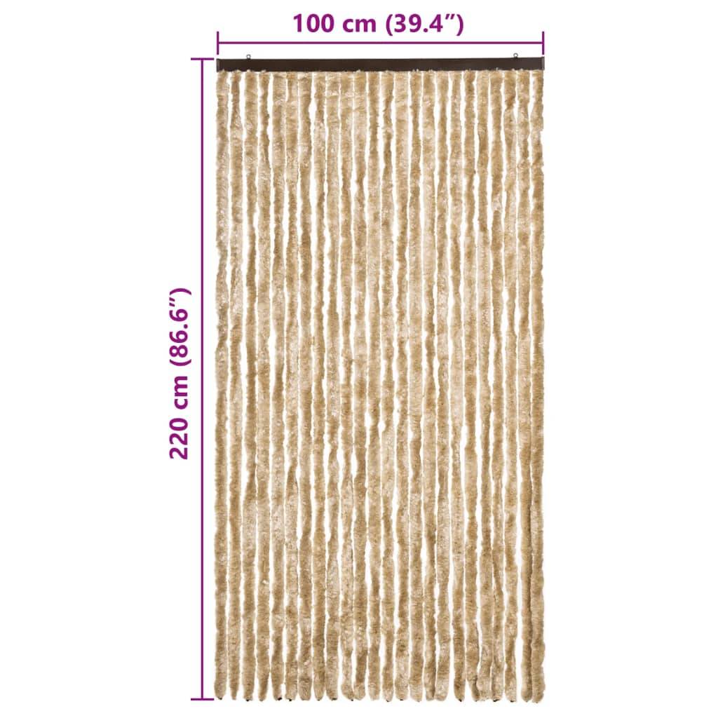 vidaXL Insektenschutz-Vorhang Beige 100x220 cm Chenille