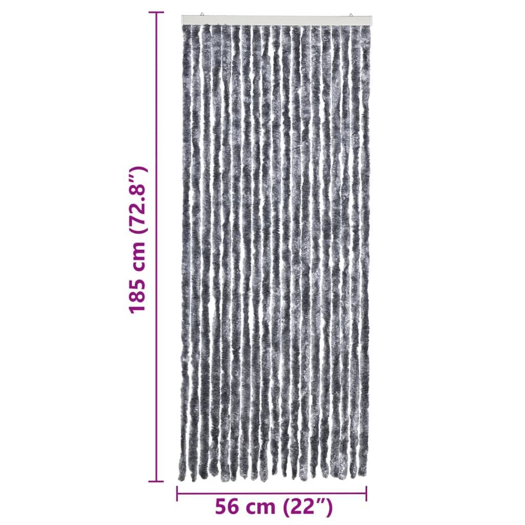 vidaXL Insektenschutz-Vorhang Silbern 56x185 cm Chenille