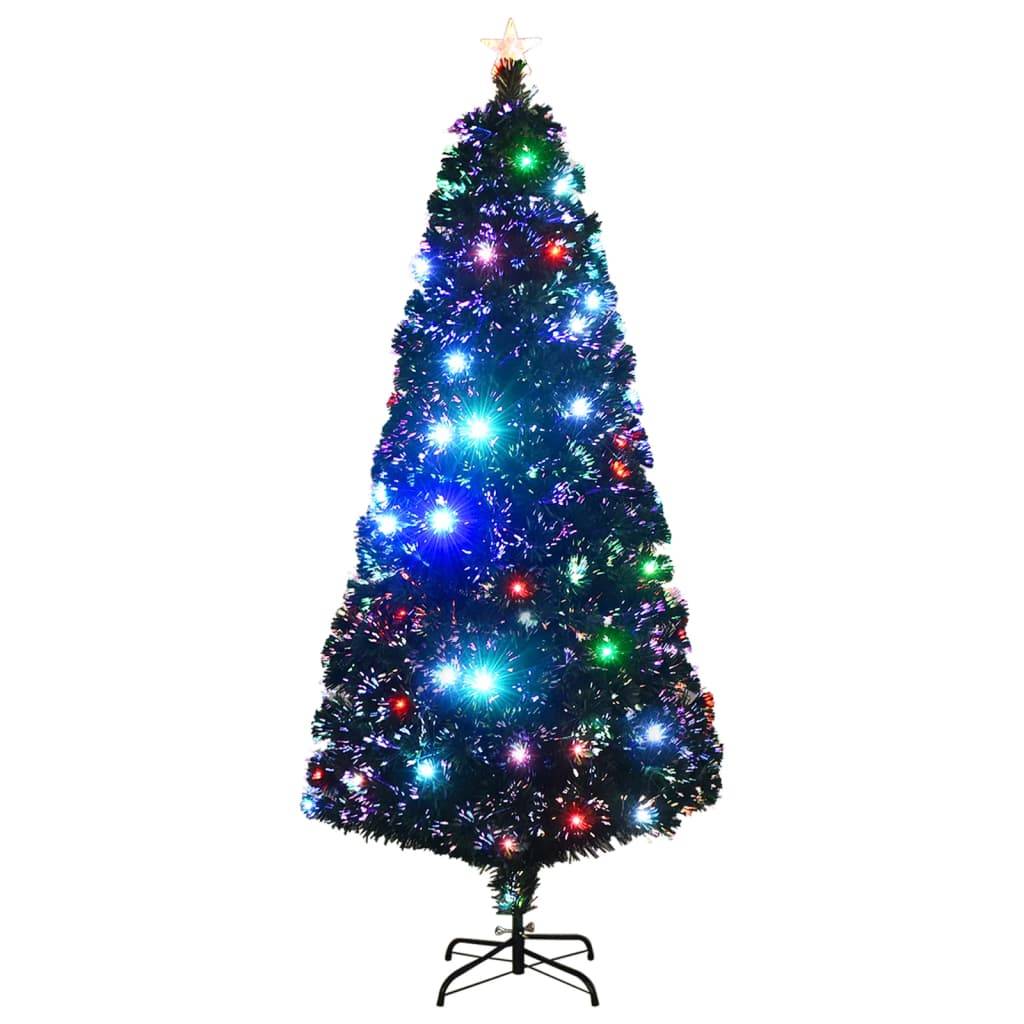 vidaXL Weihnachtsbaum mit Beleuchtung und Ständer 180 cm Glasfaser