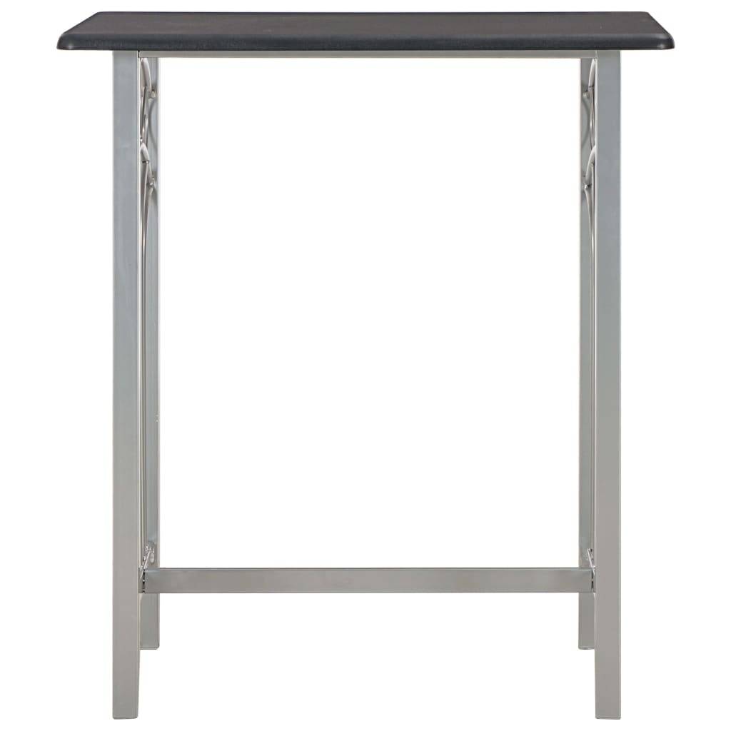 vidaXL 3-tlg. Bar-Set Holz und Stahl Schwarz