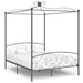 vidaXL Himmelbett-Gestell Grau Metall 180 x 200 cm vidaXL Himmelbett-Gestell Grau Metall 180 x 200 cm