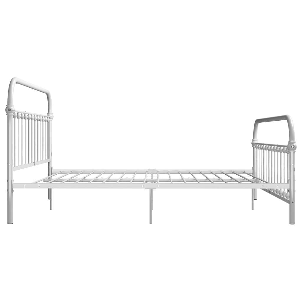 vidaXL Bettgestell Weiß Metall 180×200 cm