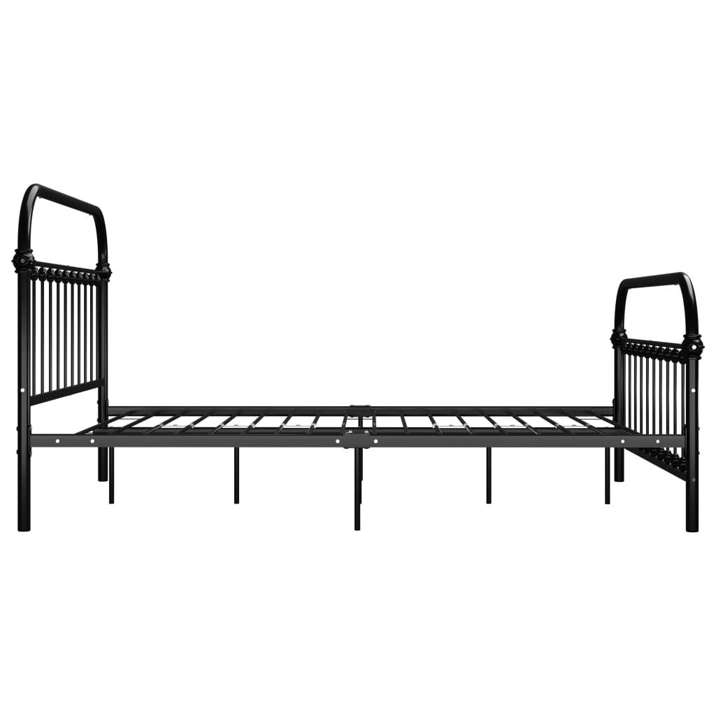 vidaXL Bettgestell Schwarz Metall 160×200 cm