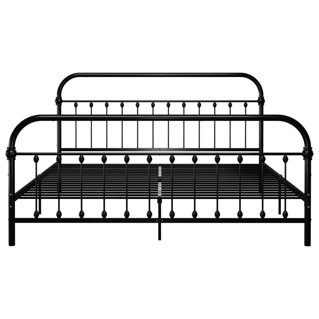 vidaXL Bettgestell Schwarz Metall 180×200 cm
