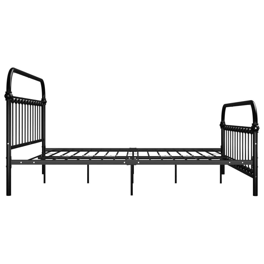 vidaXL Bettgestell Schwarz Metall 180×200 cm