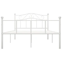 vidaXL Bettgestell Weiß Metall 120x200 cm vidaXL Bettgestell Weiß Metall 120x200 cm
