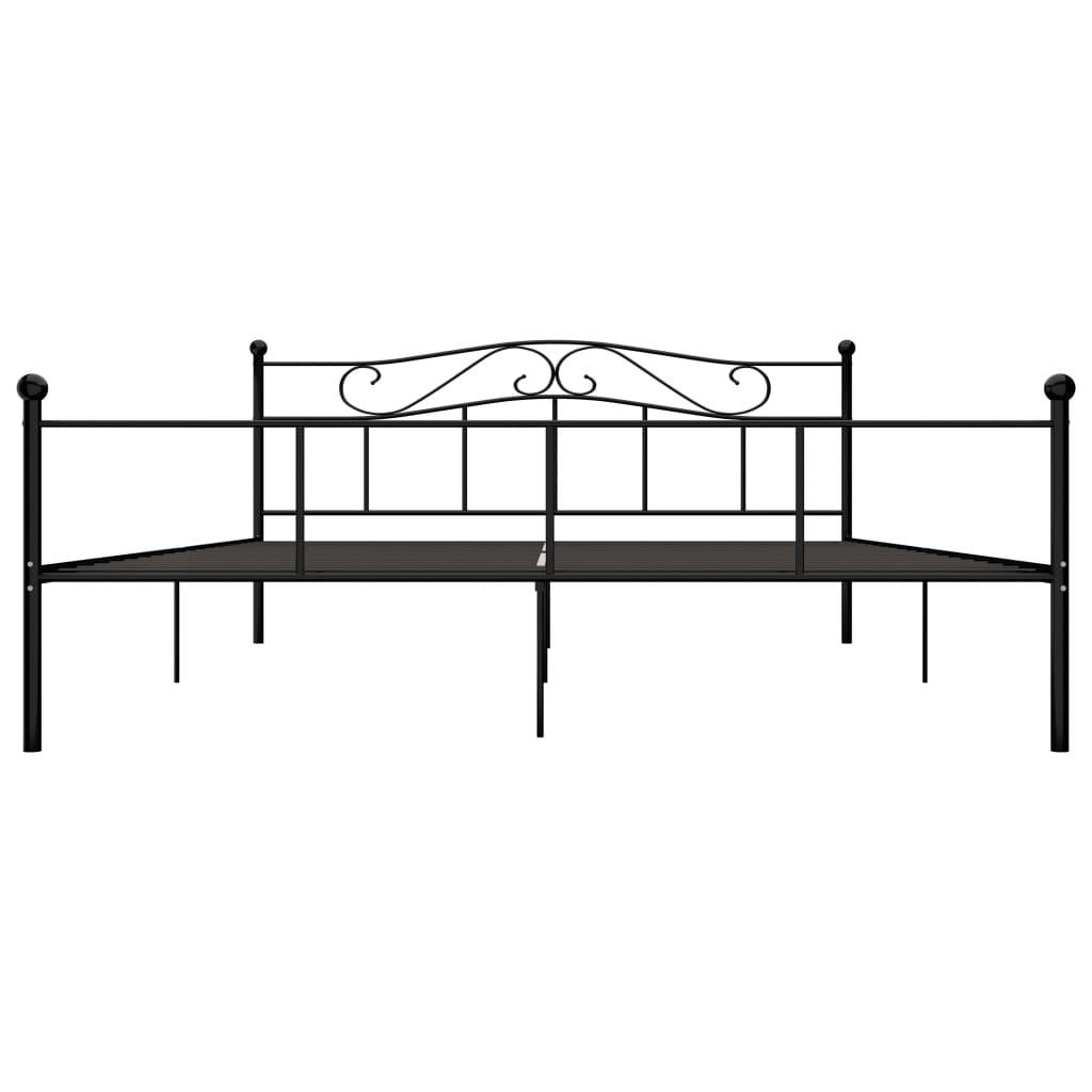 vidaXL Bettgestell Schwarz Metall 200×200 cm