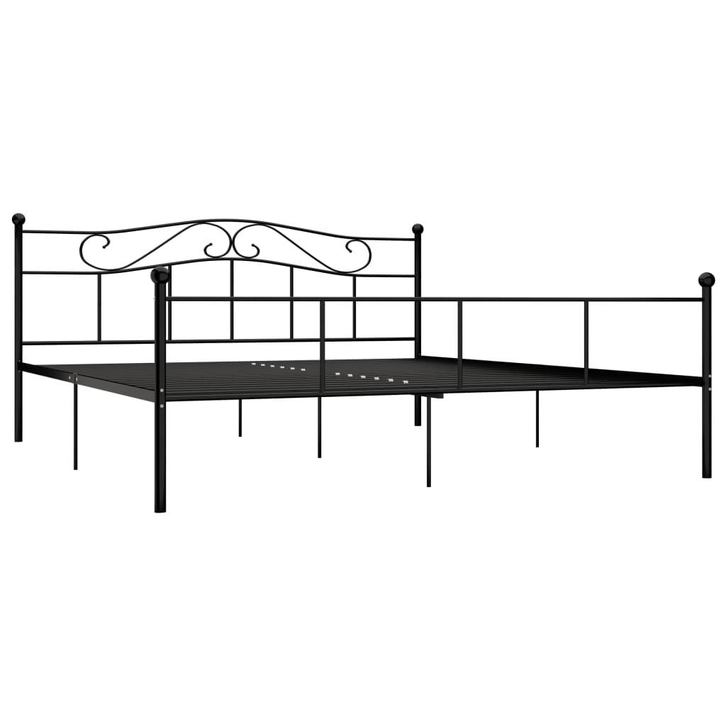vidaXL Bettgestell Schwarz Metall 200×200 cm