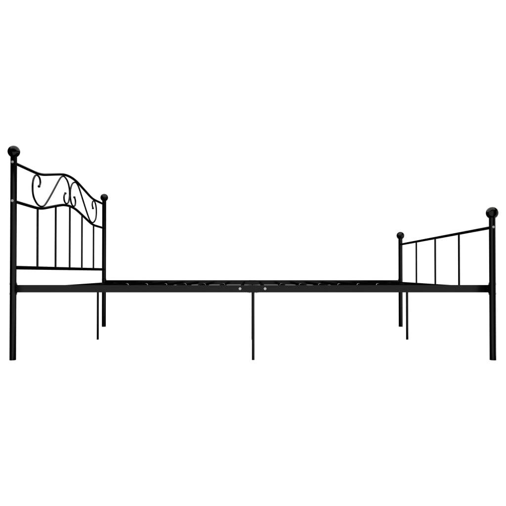 vidaXL Bettgestell Schwarz Metall 200×200 cm