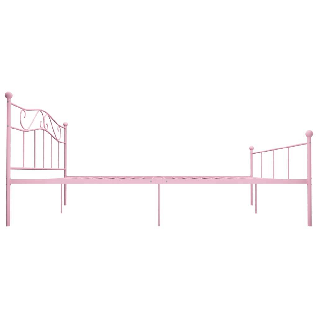 vidaXL Bettgestell Rosa Metall 200×200 cm