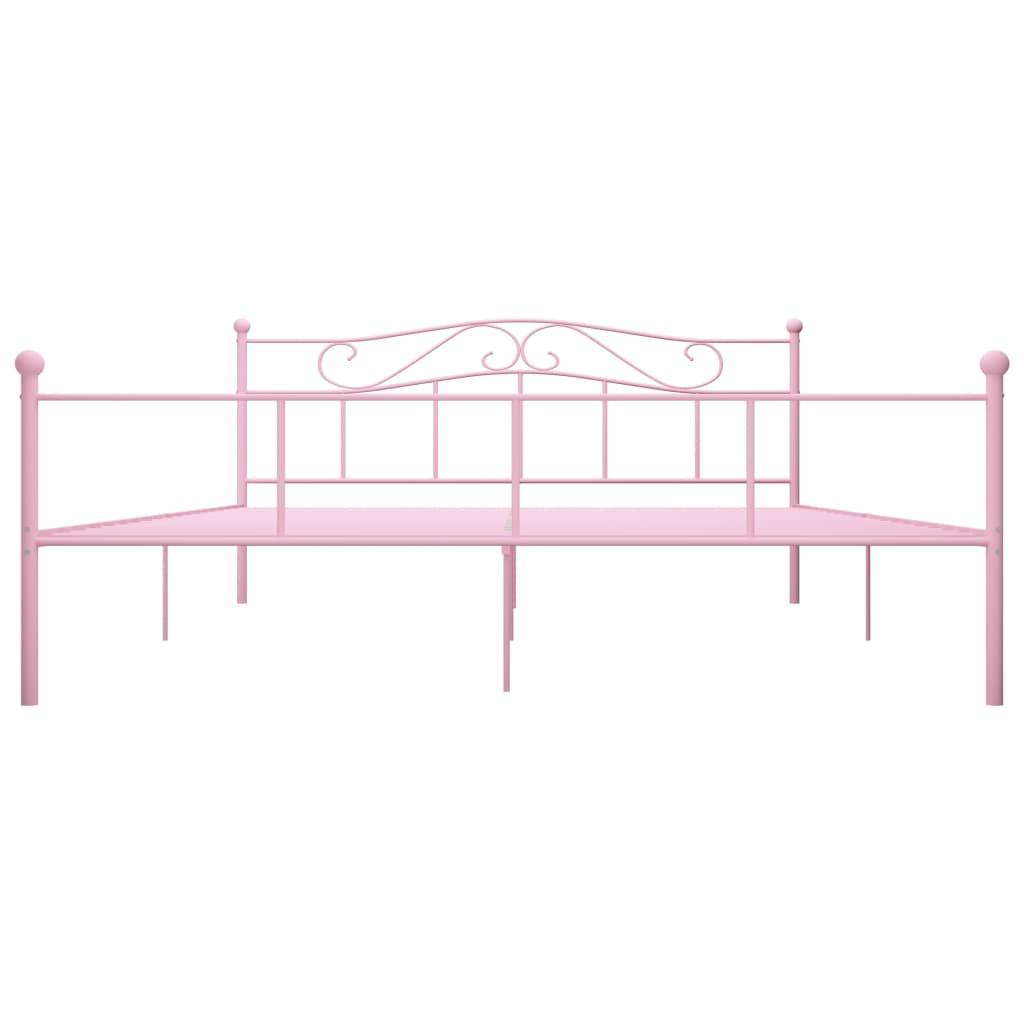 vidaXL Bettgestell Rosa Metall 200×200 cm