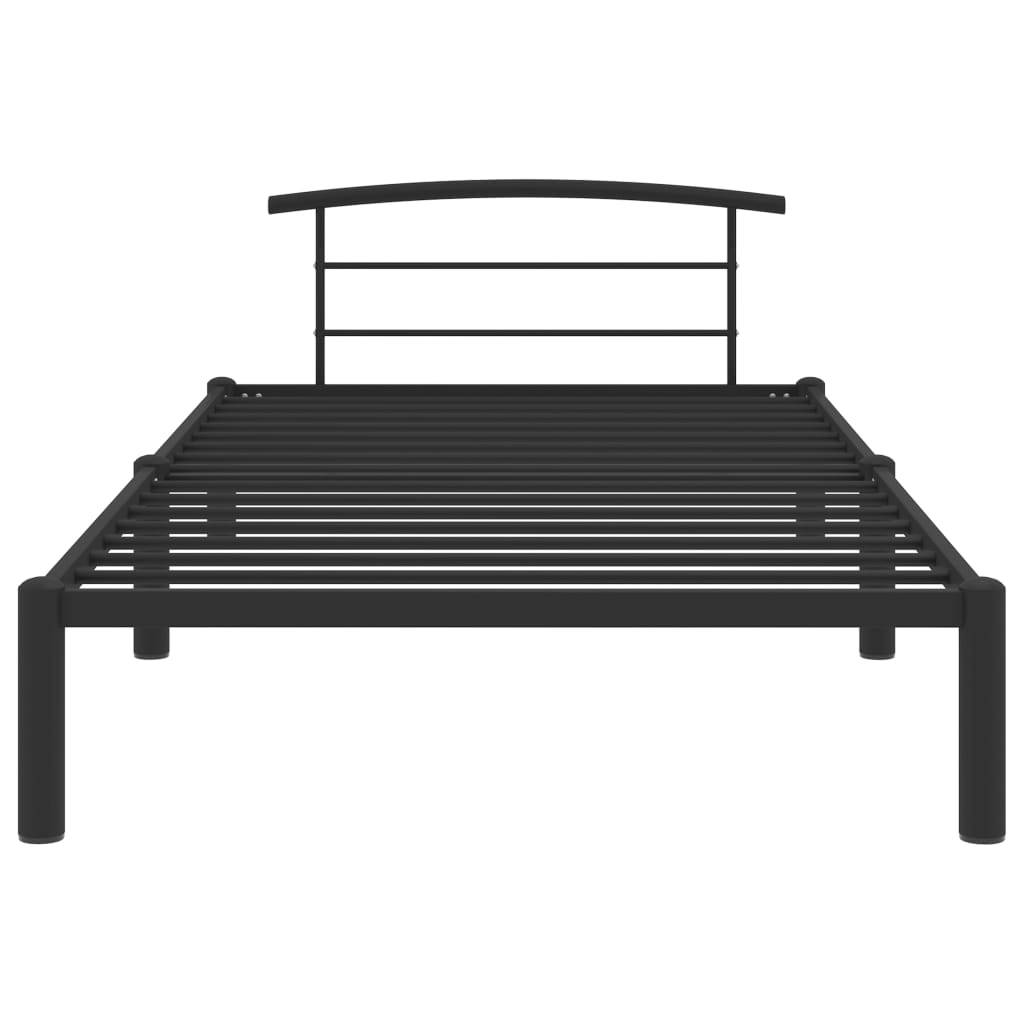 vidaXL Bettgestell Schwarz Metall 100x200 cm