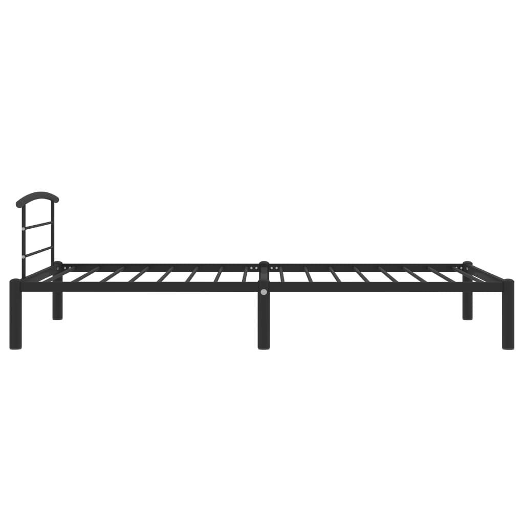 vidaXL Bettgestell Schwarz Metall 100x200 cm