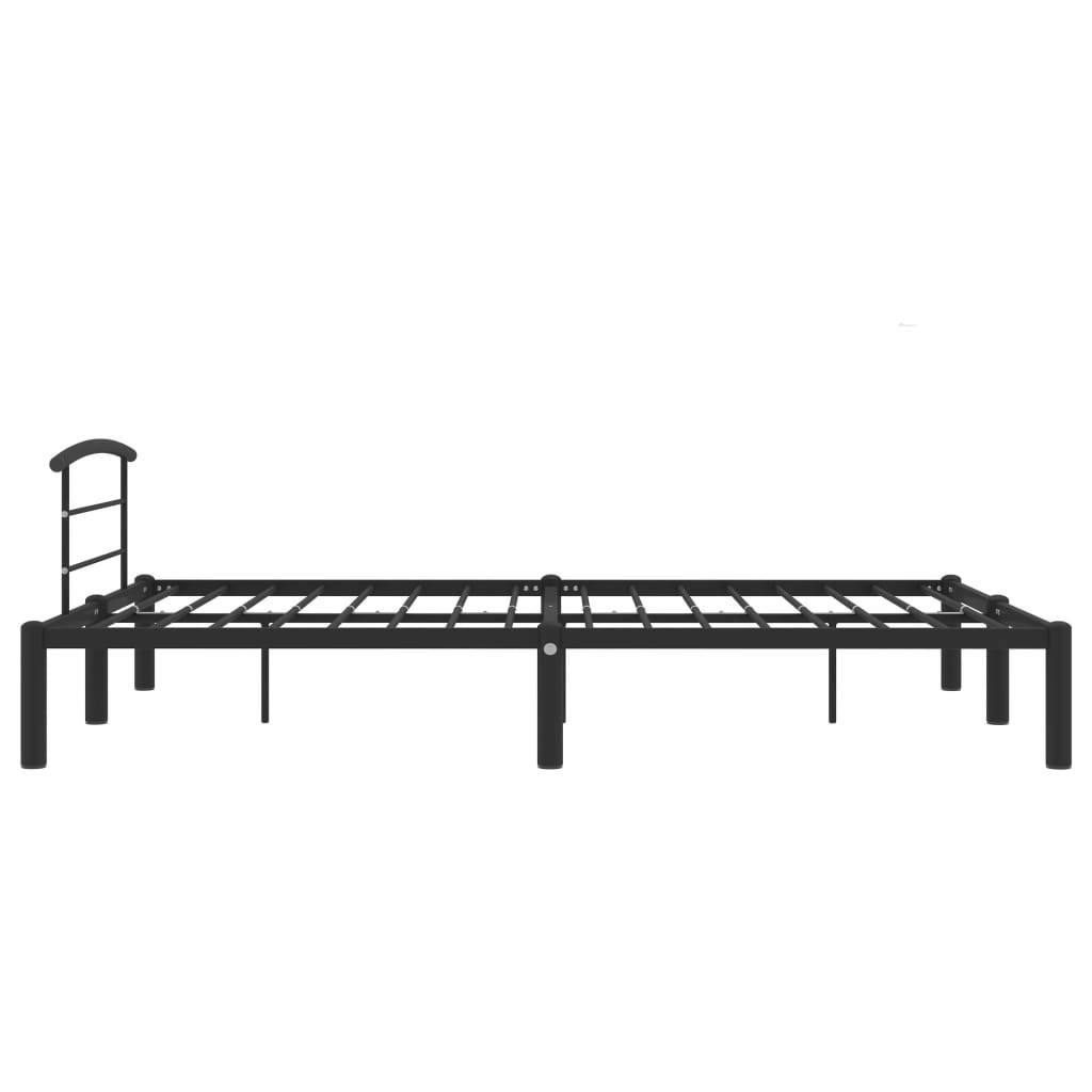 vidaXL Bettgestell Schwarz Metall 160x200 cm